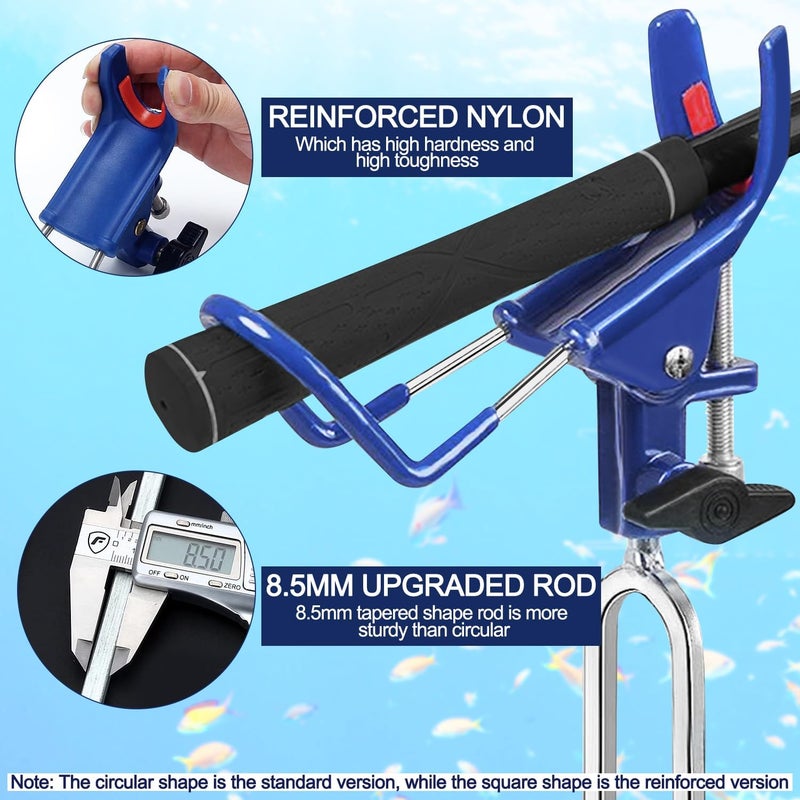LBW Fishing Rod Holders for Bank - Fishing Pole Holders for Ground, Shore, Beach 360 Degree Adjustable Rod Holders 2 Pack - Image 4